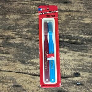 Vintage NOS Dr Du-Mores Twin Pack Toothbrush Sealed Original Package Made USA